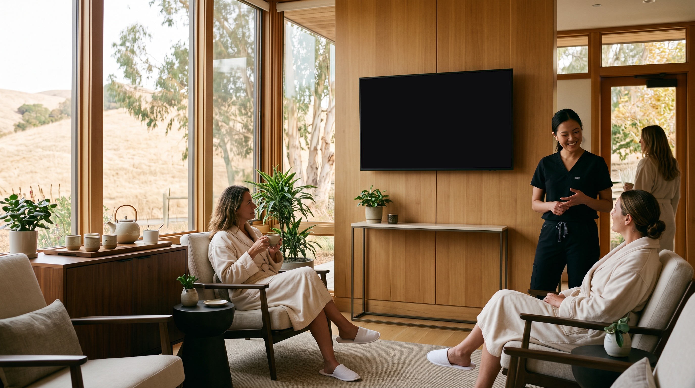 Spas: a screen running an ad